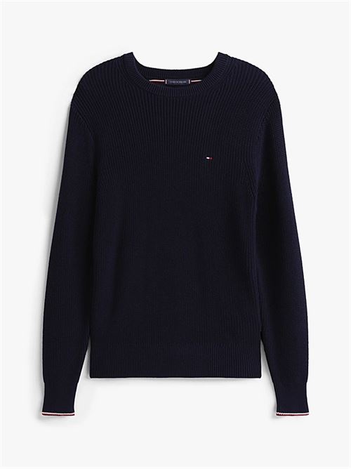 rwb rib crew neck TOMMY HILFIGER | MW0MW41516DW5